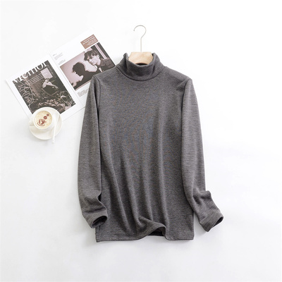 出口日本男士高领加绒加厚发热衣秋衣打底衫保暖上装661