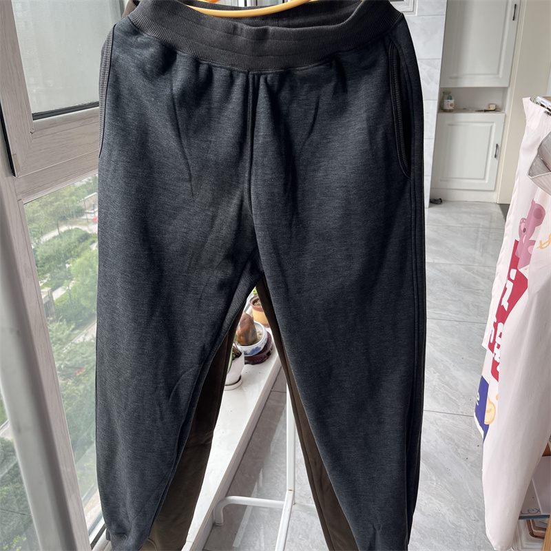 仿羊羔绒男装运动长裤加厚加绒运动裤