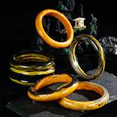 福子珠宝天然大黄蜂雄黄石手镯无忧化水晶饰品礼物