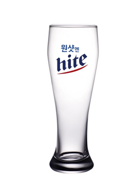 韩国烧酒啤酒杯hite韩式啤酒杯加厚直身玻璃杯可定制LOGO
