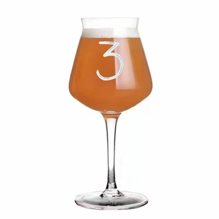 3泉精酿啤酒杯3Fonteinen特酷杯直身杯子三泉高脚杯可定制LOGO