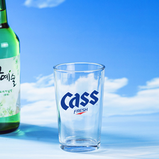 韩国CASS烧酒杯炸鸡杯商用加厚一口杯定logo玻璃啤酒杯钢化杯套装