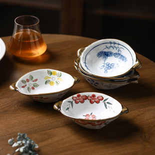 釉下彩陶瓷小碗泡菜小吃小菜碗日式韩式烤肉火锅蘸料碗蘸料碟子