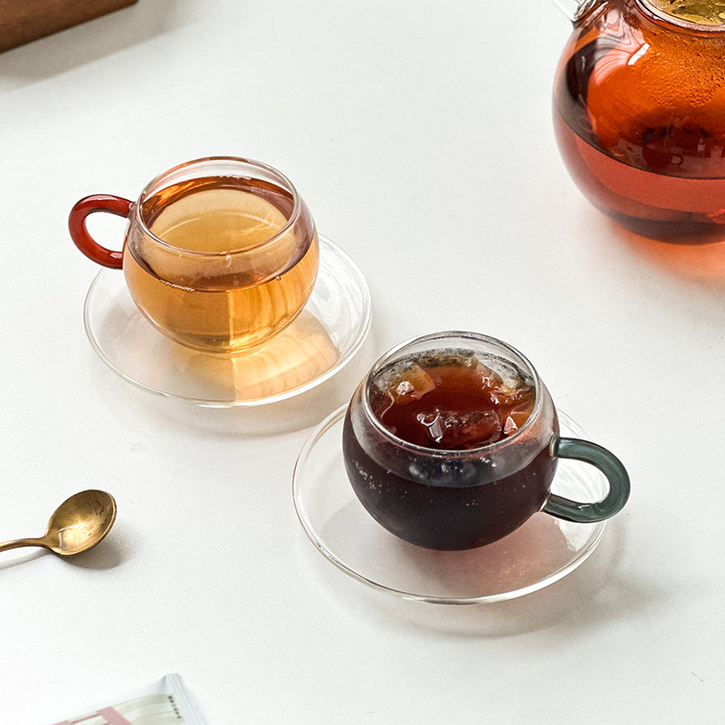 玻璃耐高温咖啡杯碟拿铁拉花咖啡杯下午茶茶具蛋杯花茶杯子家用,餐饮具,咖啡杯,淘宝优惠券,粉丝福利购,淘宝优惠卷