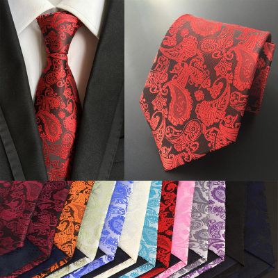 lrzyou复古腰果花纹正装宽版领带