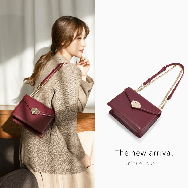 Somay包包新款2020红色单肩斜挎包ins百搭小包腋下链条秋冬潮女包