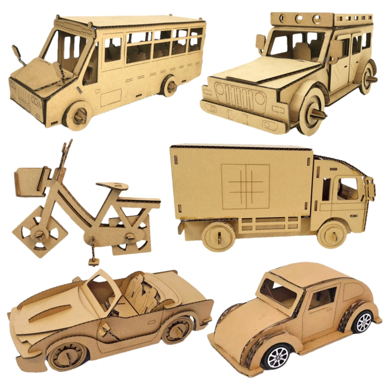 儿童手工diy交通工具纸质模型