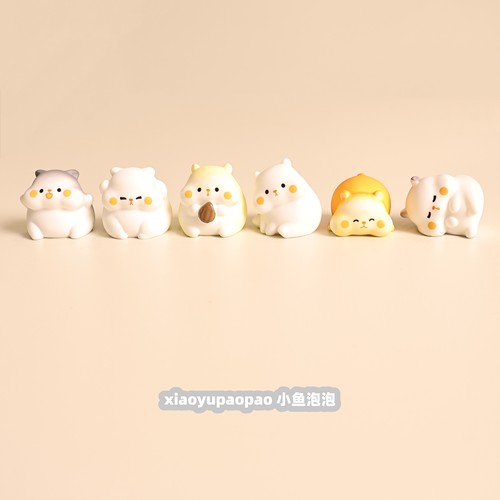 卡通可爱圆墩墩小仓鼠桌面小摆件
