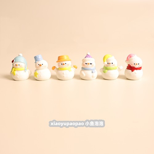 迷你圣诞节磨砂小雪人桌面摆件