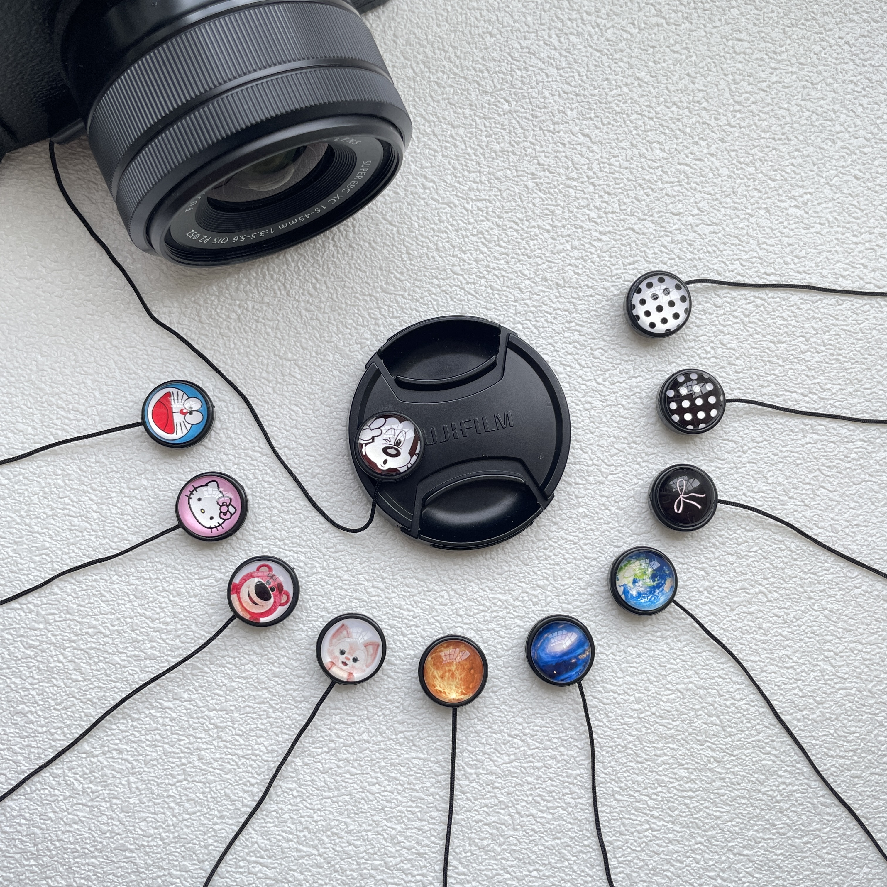 卡通镜头盖防丢绳通用