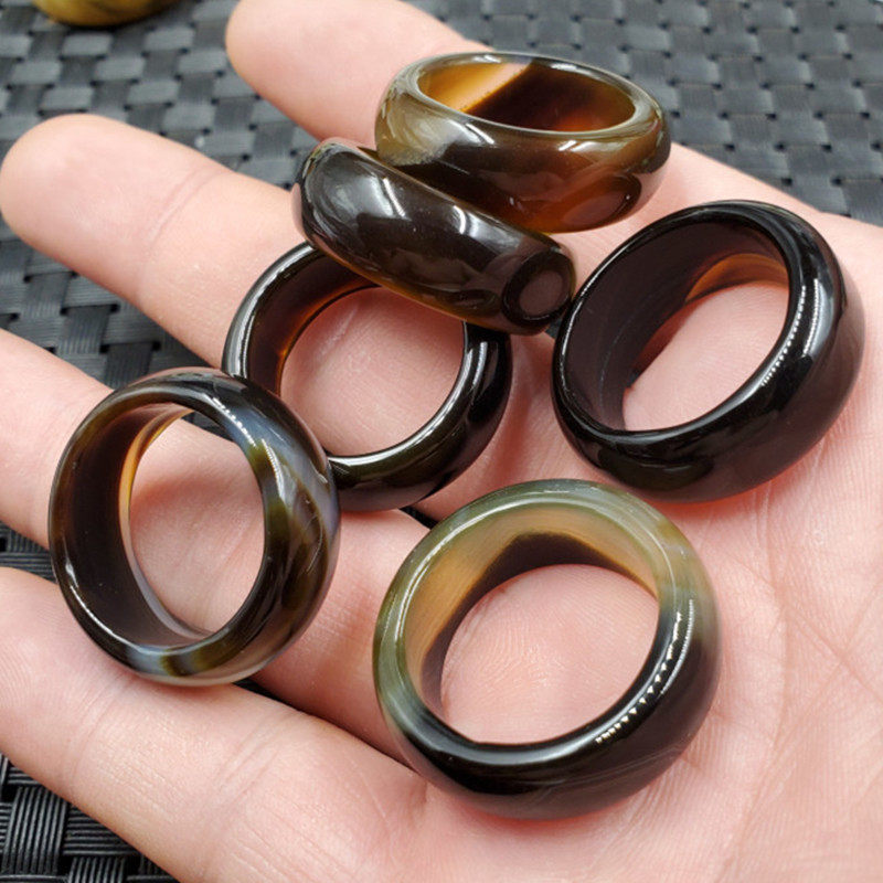 玉石戒指缠丝玛瑙戒指咖啡色玉髓戒指玉戒指玉手饰玉指环跑环,珠宝/钻石/翡翠,手饰,淘宝优惠券,粉丝福利购,淘宝优惠卷