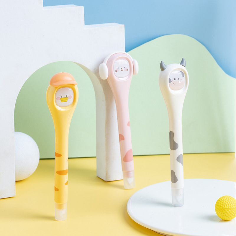 创意可爱萌宠修正带马卡龙色系透明改正带可爱动物造型纠正带