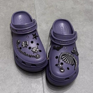 适配于crocs卡骆驰洞洞鞋花刘雨昕同款金属高质感智必星配饰配件