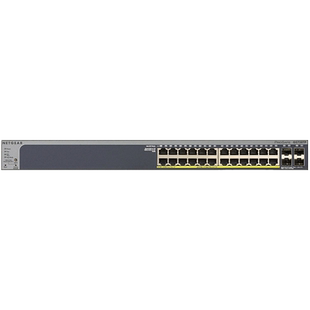国行NETGEAR网件GS728TP v2 24口全千兆POE供电交换机+4个千兆SFP光口三层智能网管交换器Insight云管理af/at