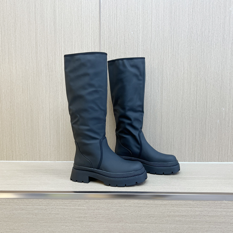 欧美大码加绒高筒女靴