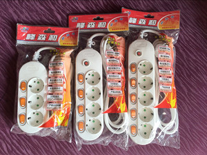 五位欧标带线欧式欧标插座 德式德标排插拖线板欧标带过载保护器