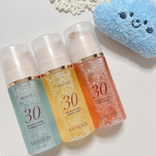 韩国menokin泡沫面膜小样免洗妆前30秒爽肤水提亮水光妆前保湿