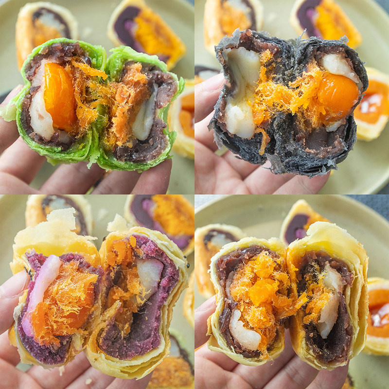 台州馅中馅月饼蛋黄酥流心糕点咸蛋黄苏式雪媚娘中秋礼盒送礼月饼