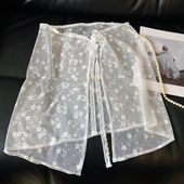 韩国东大门蕾丝屁帘女系带甜美半身裙大码 叠穿百搭遮屁股打底罩裙