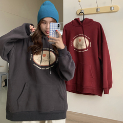 Women's sweater plus Plush thickening new Hoodie in autumn and winter 2020 in autumn and South Korea ins loose oversized coat