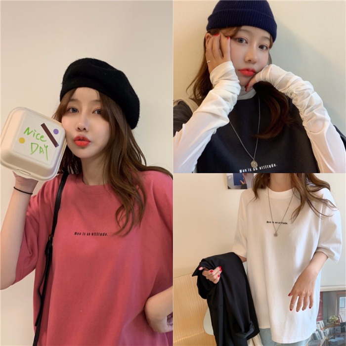 Milk silk short sleeve blouse for women's inner lap top Korean spring loose and thin T-shirt student half sleeve T-shirt