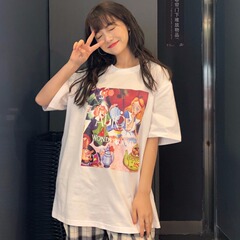 Short sleeve T-shirt women's loose summer clothes Korean students' lazy wind big size girls' top