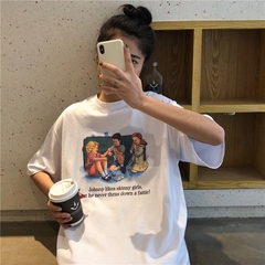 Short sleeve t-shirt female student summer Korean version net red foreign style super fire loose large versatile top bottom coat