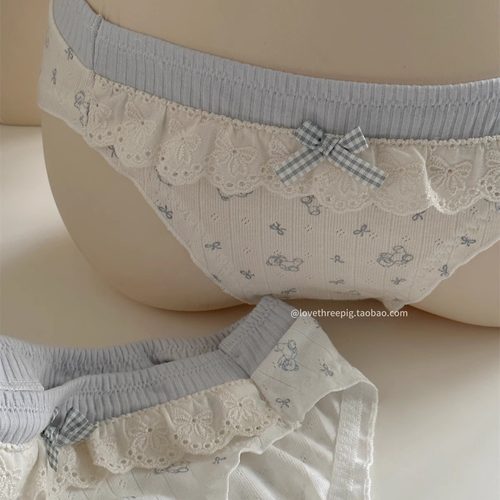 ”一撮可爱“韩系少女可爱棉质软乎乎低腰舒适三角内裤卡通学生
