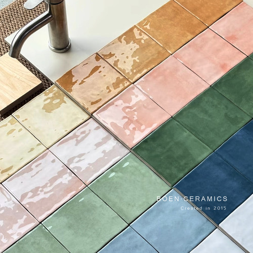 佛山全瓷亮光渐变小方砖商用墙砖