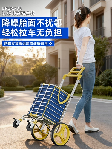 Продуктовая тележка для домашнего использования, складная прочная корзина для покупок с лестницей, новая коллекция