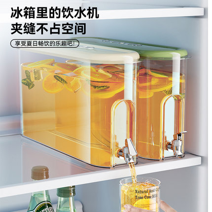 捷安玺冷水壶带水龙头家用冰箱饮料桶耐高温大容量冷泡茶壶凉水壶
