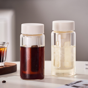 捷安玺便携式 夏日咖啡杯 冷萃杯外出随行冷萃瓶玻璃冷泡水杯子美式