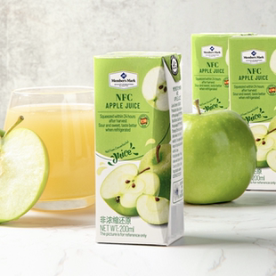 独立包装 西班牙进口苹果汁200ml 酸甜可口 正品 山姆代购