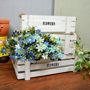 创意摆件木质收纳木框 复古落地家居装饰工艺品 儿童摄影拍照道具