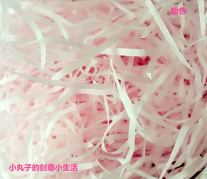 喜糖盒填充物 配件 纸丝 纸条 拉菲草 2mm 喜糖礼盒包装 蓝色粉色