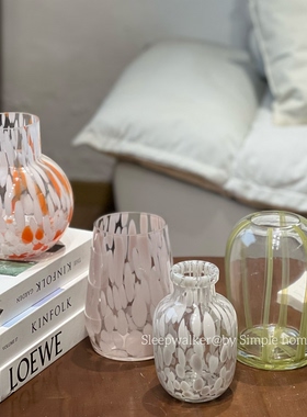 柚点甜｜简约现代ins风玻璃花瓶摆件客厅插花ins风高级感