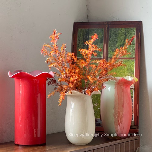花檐瓶16｜简约现代渐变色花边玻璃花瓶家居装饰品摆件客厅插花器