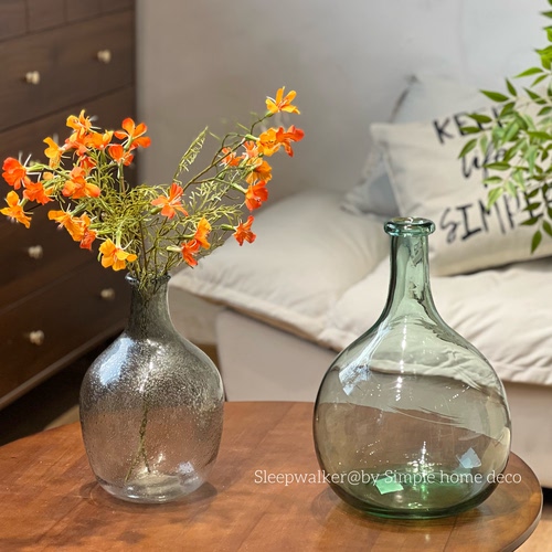 马醉木专用瓶｜北欧简约大肚玻璃花瓶马醉木 南天竹 龙柳吊钟专用