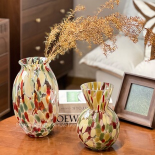 圣诞氛围｜圣诞节氛围玻璃花瓶 彩色节日花瓶