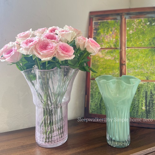 白菜|蝴蝶兰盆栽花盆客厅插花裙摆高级水养鲜花餐桌摆件玻璃花瓶