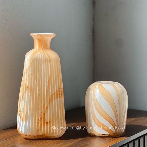 玉兰|出口瑞典ins中古风复古玻璃小花瓶摆件客厅餐桌装饰氛围感