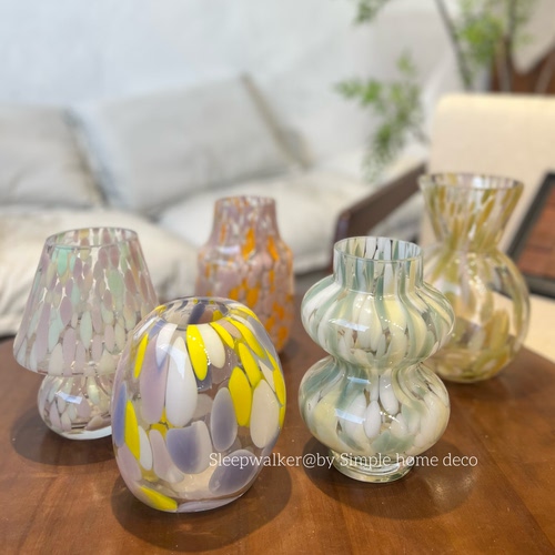 多巴胺｜手工玻璃花瓶摆件客厅插花装饰品家居摆设