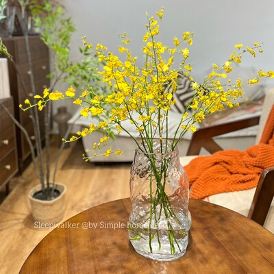 冰川｜口11高32 通透玻璃花瓶简约创意水培绿植鲜花落地装饰摆件