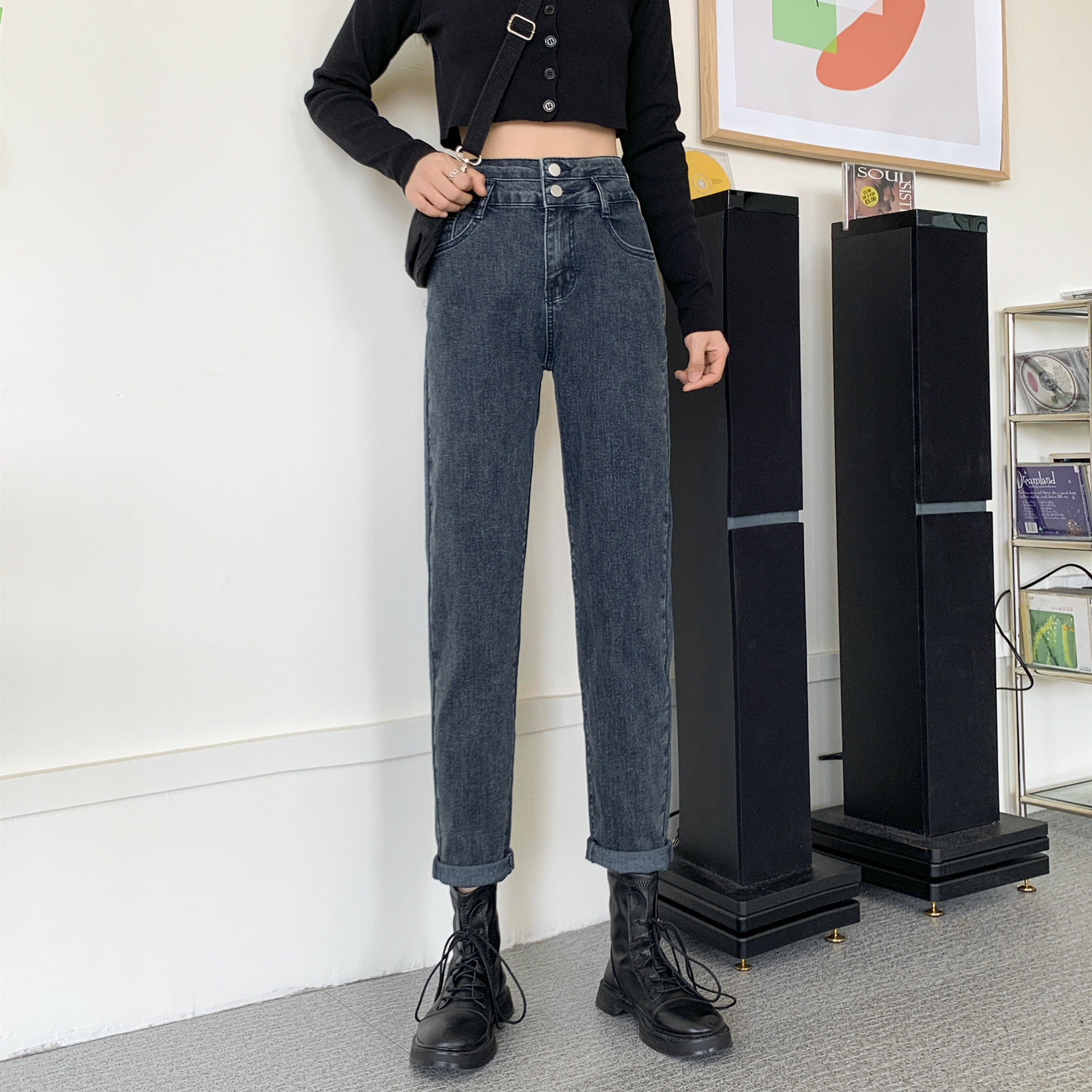 Real price high waist tube loose and thin