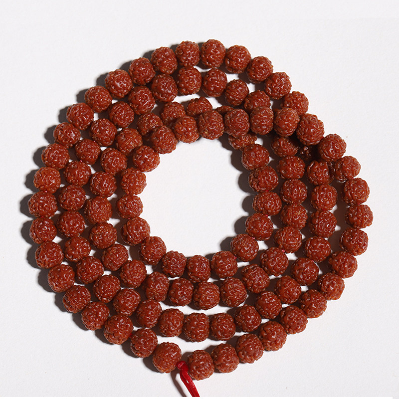 机刷包浆成品108颗小金刚菩提手串双龙纹原籽佛珠手链男女士项链