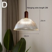 日系简约玻璃吊灯创意个性 复古氛围餐厅吧台单头实木吊灯小吊灯