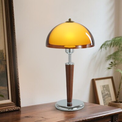 法式复古卧室床头氛围日落台灯中古设计师书房客厅高级感蘑菇灯具