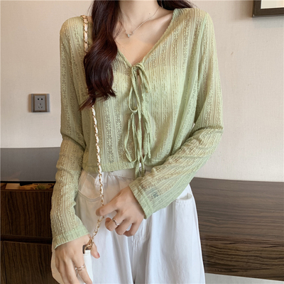 百搭短款蕾丝开衫外套披肩防晒衣