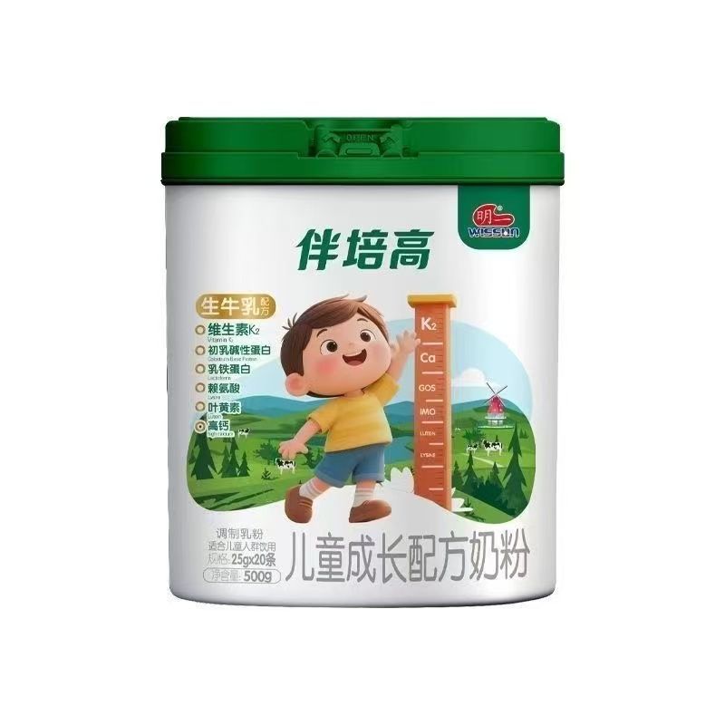 明一伴培高儿童成长配方奶粉罐装500g