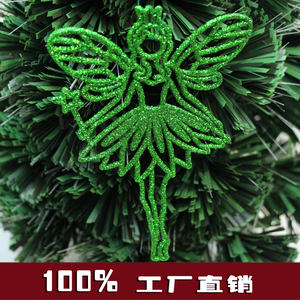 圣诞节装饰品金粉塑料彩色天使精灵小挂件出口外贸原单厂家直销